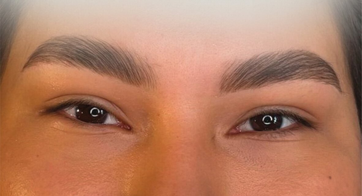 Cejas laminadas y peinadas